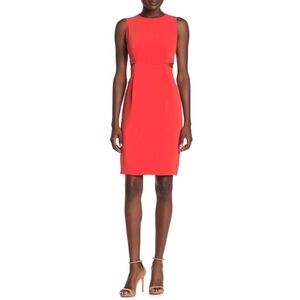 Trina Trina Turk Helena Cutout Dress in Red Ginger